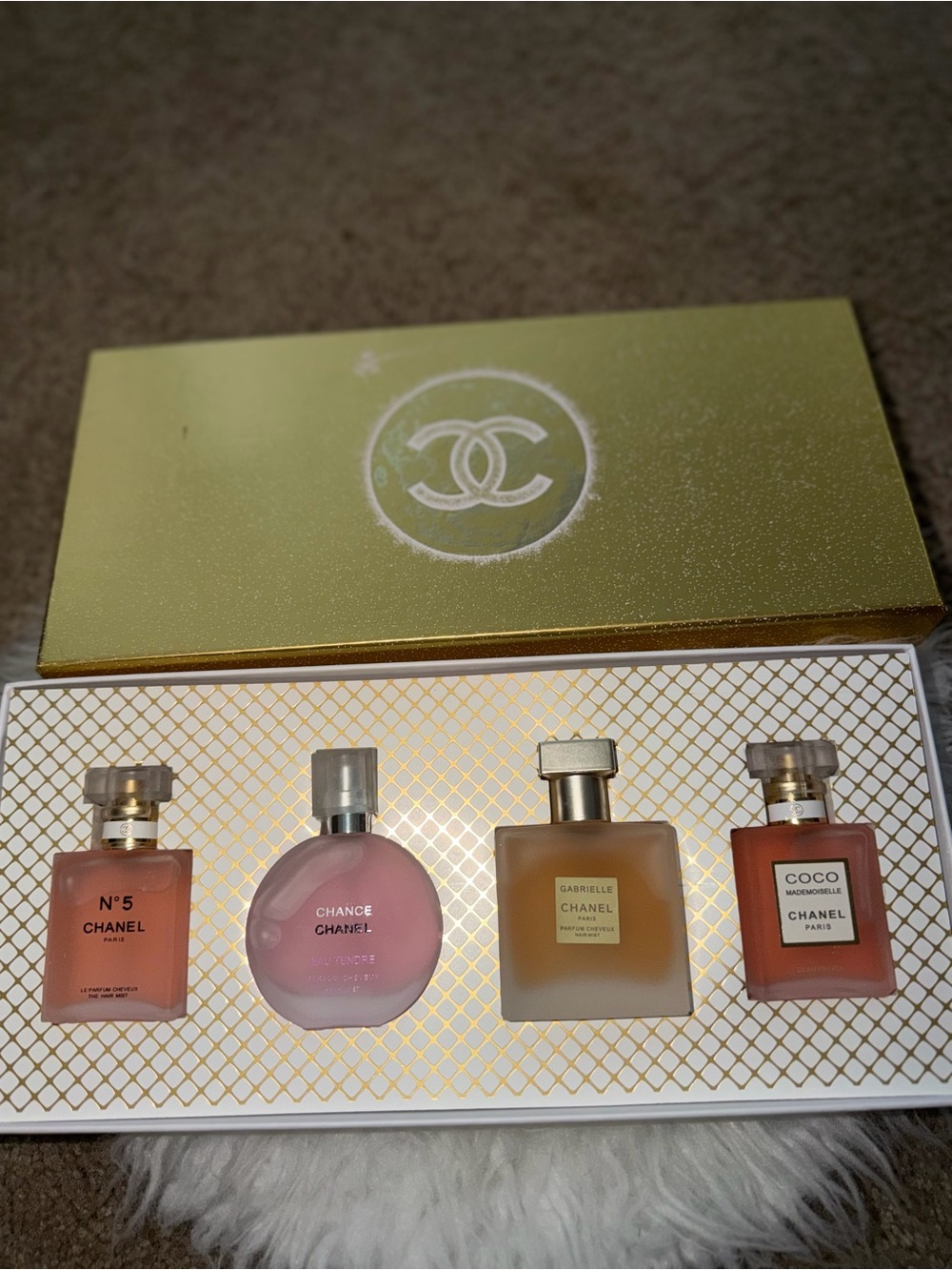 CHANEL Mini Perfume Hair Mist Gift Set – 25 ML Bottles X 4 NEW In Box